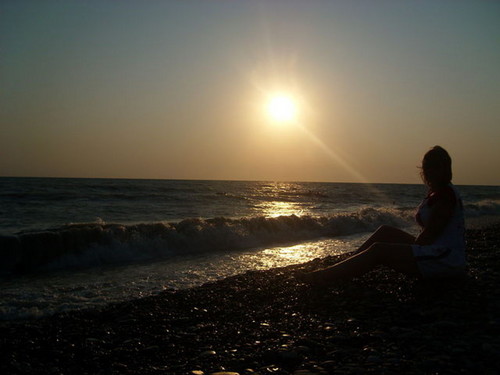 Закат на море
