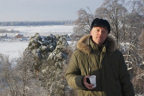 человек с кофе